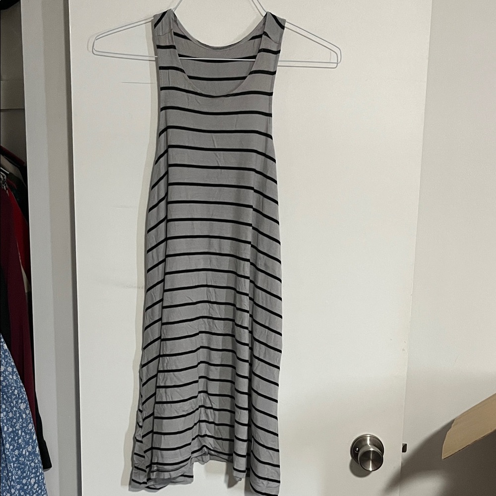 Gray Striped Sleeveless Camisole
